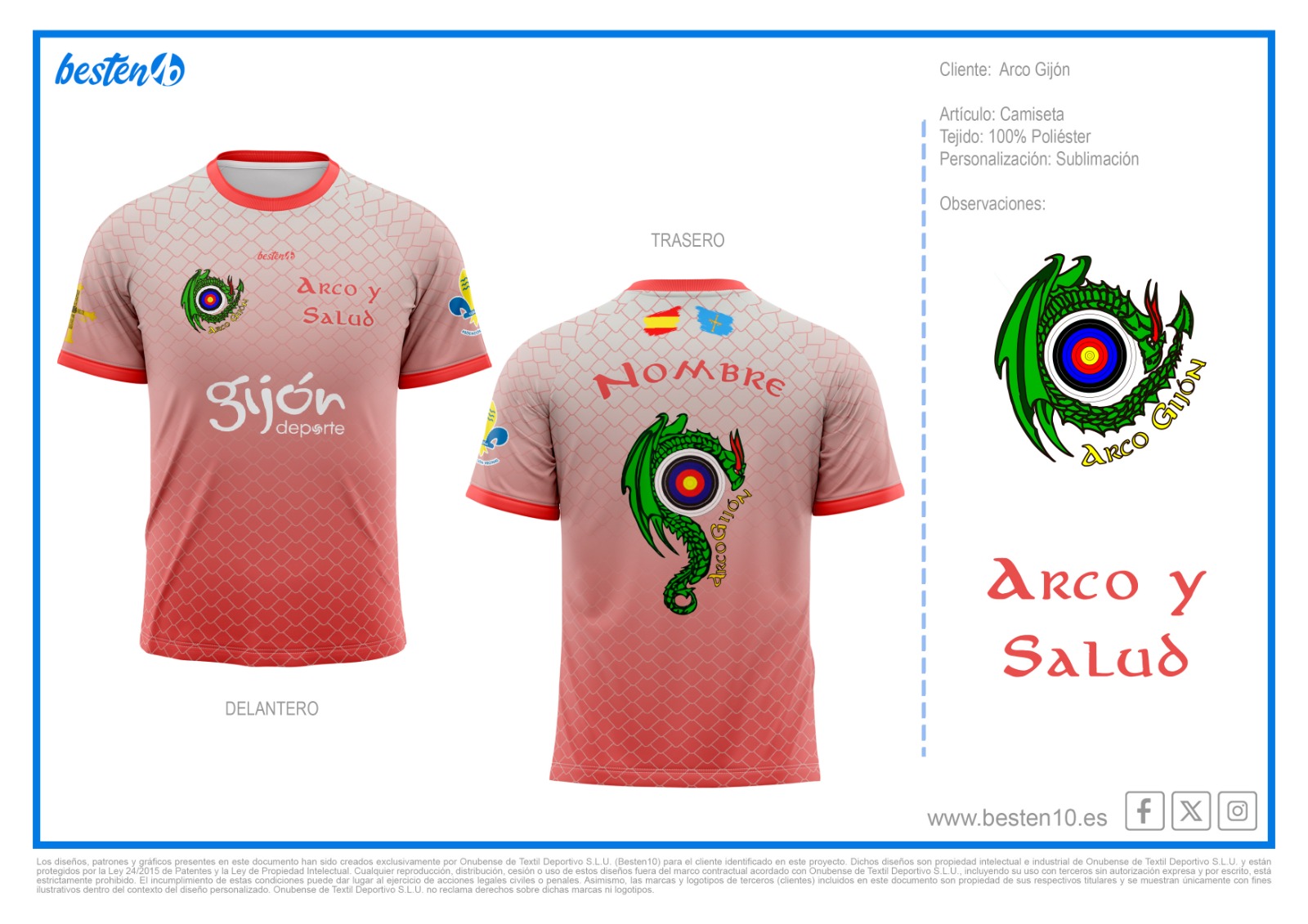 Camiseta Arco y Salud